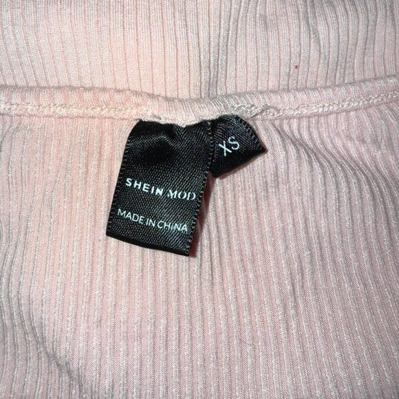 SHEIN MOD Bow Pearls Detail Puff Sleeve Crop Tee - Picture 2 of 3